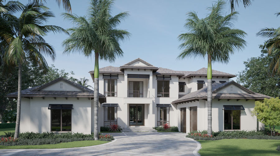 The plumbago Model front elevation at Diamond Custom Homes