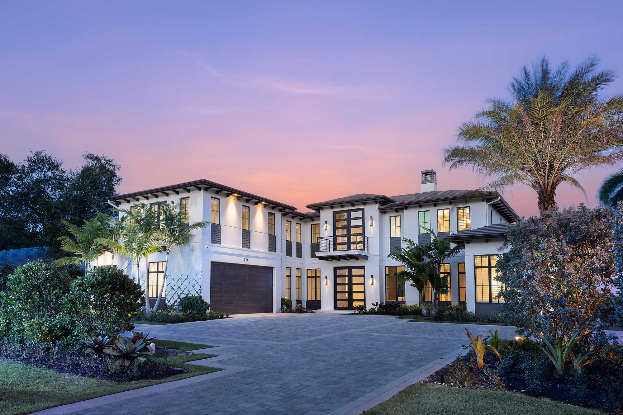 Exterior image of Diamond Custom Homes’ Mayfair residence on Yucca Road in Coquina Sands.